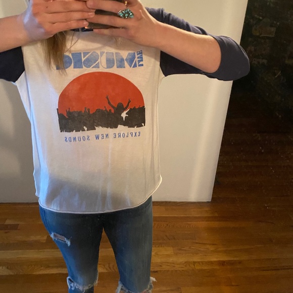 PST by Project Social T “Live Music” graphic print 3/4 sleeve baseball t-shirt S - Picture 5 of 6